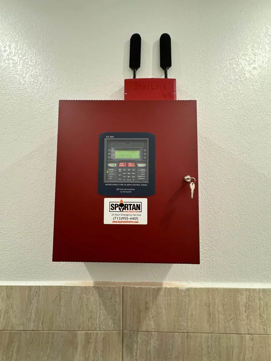 Fire alarm control panel that also monitors carbon monoxide detectors